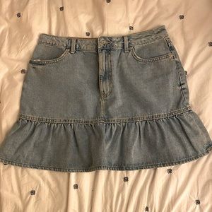 Jean skirt ruffled